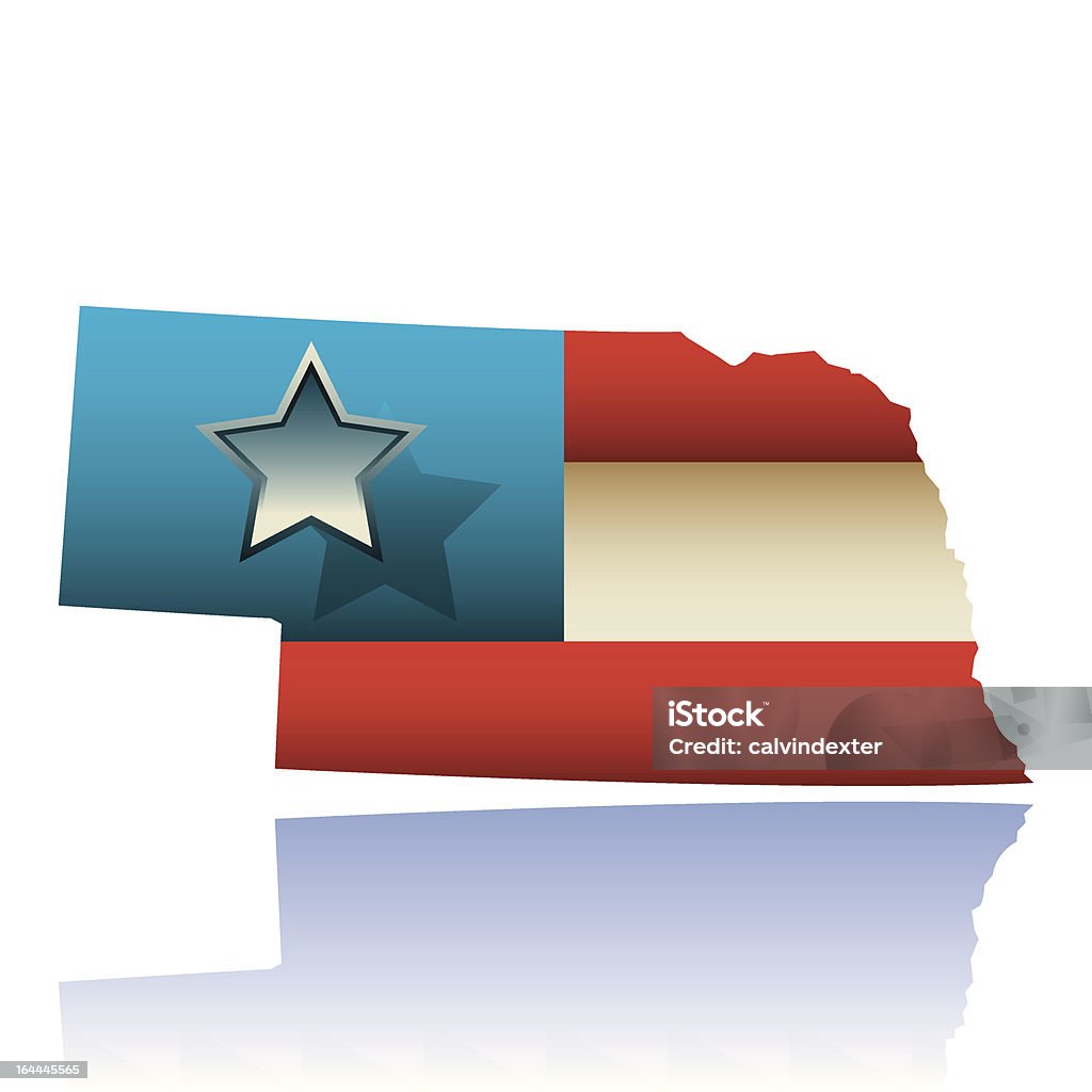 Nebraska state Karte - Lizenzfrei Begrenzung Vektorgrafik