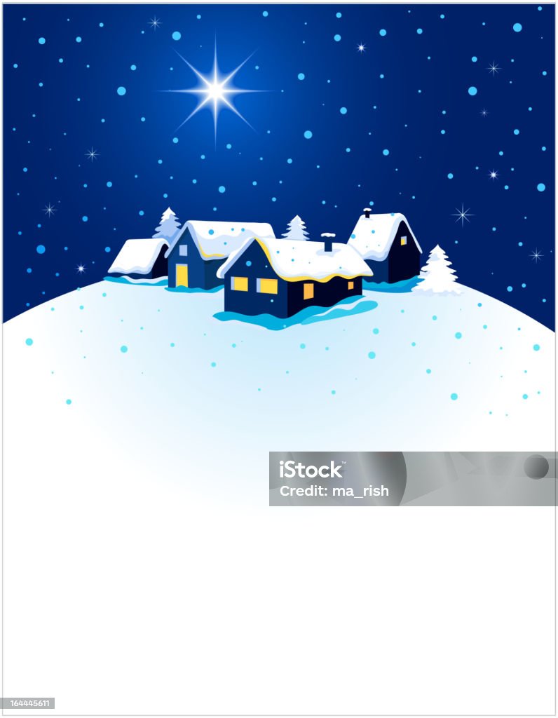 Рождественский фон с зимний ночь - Векторная графика Без людей роялти-фри