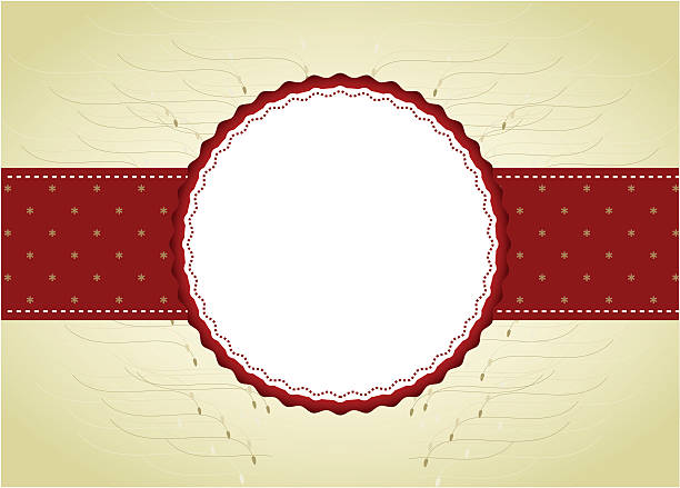 Vintage Christmas frame vector art illustration