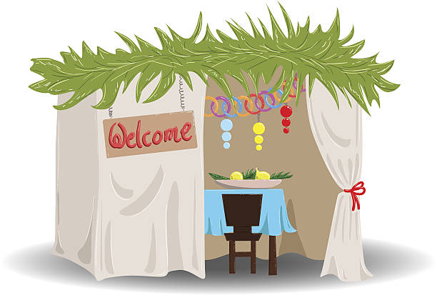 Sukkah For Sukkot vector art illustration