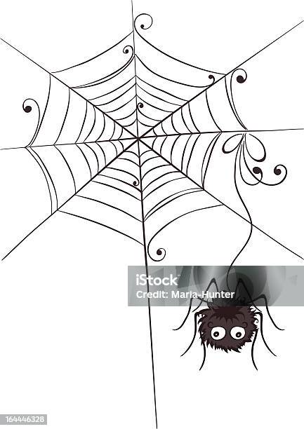 Engraçado Cabeludo Aranha - Arte vetorial de stock e mais imagens de Animal - Animal, Aracnídeo, Aranha - Aracnídeo