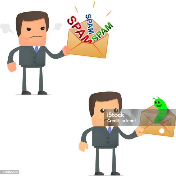 Cartoon Businessman Angry At Spam And Viruses Stock Illustration - Download  Image Now - Adult, Aggression, Business - iStock