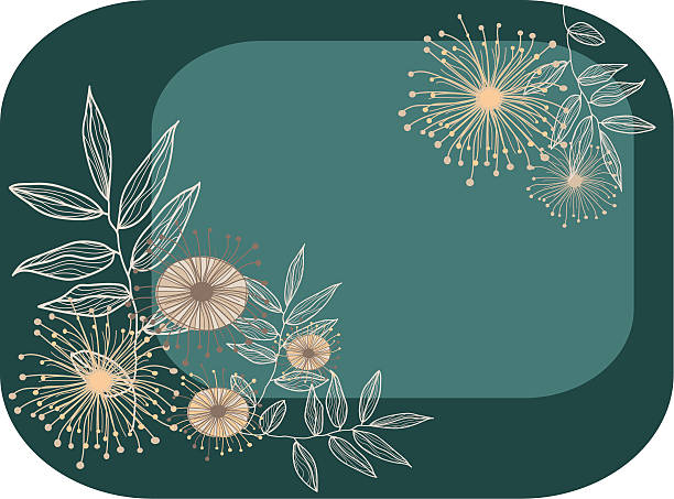 Holidays Retro Style card with flowers vector art illustration