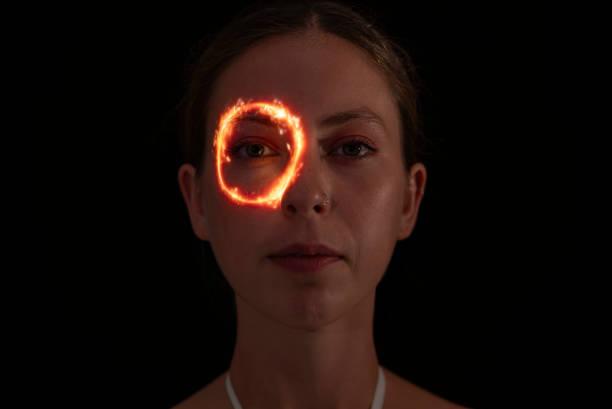 istock Circle of light on womans face 1644466690