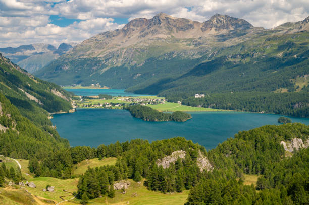istock View of the Engadin and Lake Sils. 1644467246