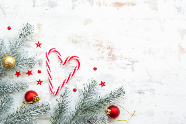 istock Christmas holiday decorations at white background. 1644468329