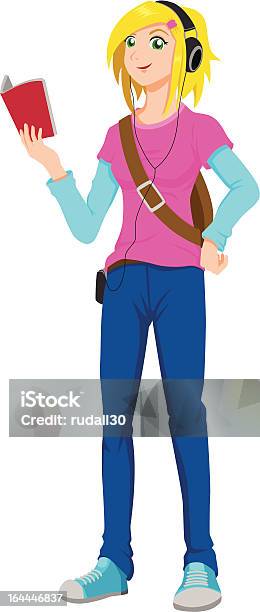 Listening Music Stock Illustration - Download Image Now - Activity, Adolescence, Adult