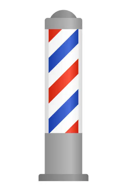 Vector illustration of Barber’s Pole Isolated Vector Illustration