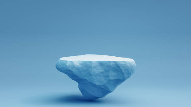 istock Ice Frozen Elegance: Blue Iceberg Podium for Product Showcase 3D Background, 3D render 1644469038