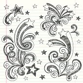 istock Hand-Drawn Shooting Stars Sketchy Notebook Doodles 164447103