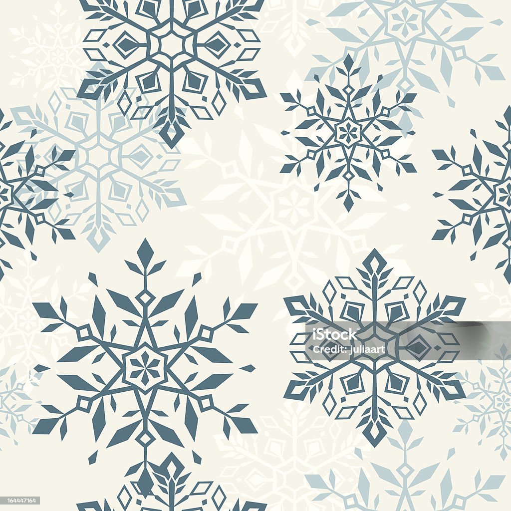 Motif sans couture de Noël avec des flocons de neige - clipart vectoriel de Motif libre de droits