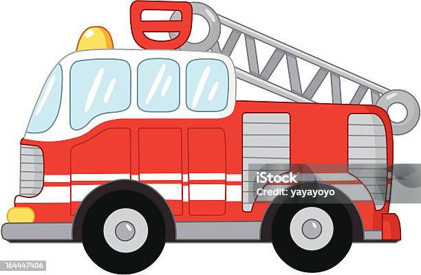 Fire Truck Stock Illustration - Download Image Now - Accidents and Disasters, Assistance, Burning