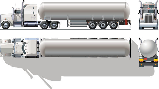Hi-detailed tanker semi-truck