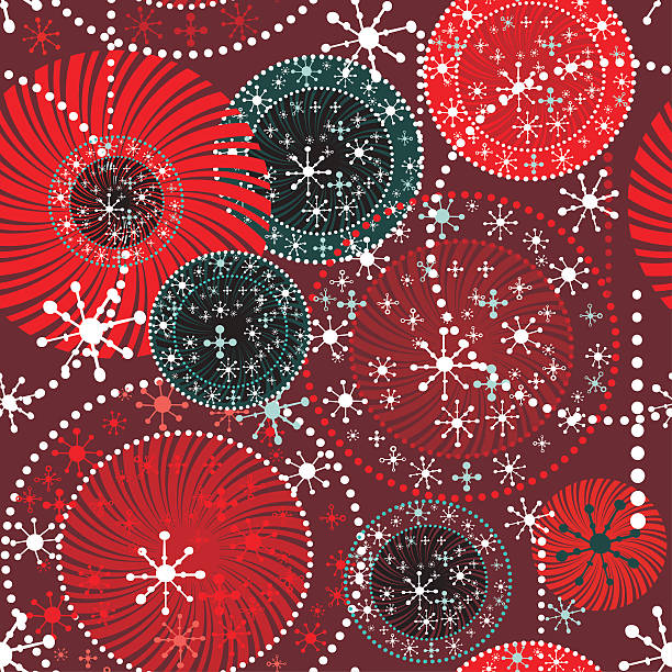 Holidays Winter pattern made with graphics elements, vector. vector art illustration