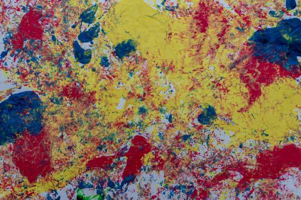 istock Abstract acrylic artwork featuring a blend of vibrant colors 1644475501