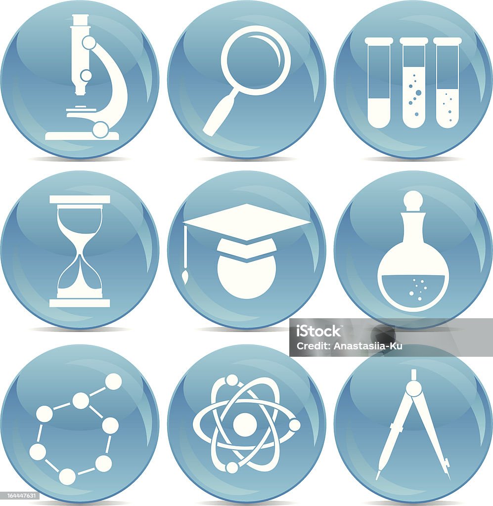 science icons - clipart vectoriel de Atome libre de droits