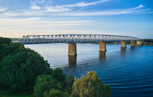 istock Little Belt Bridge aerial view from drone 1644487186