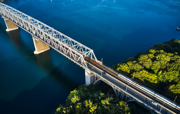 istock Little Belt Bridge aerial view from drone 1644487245