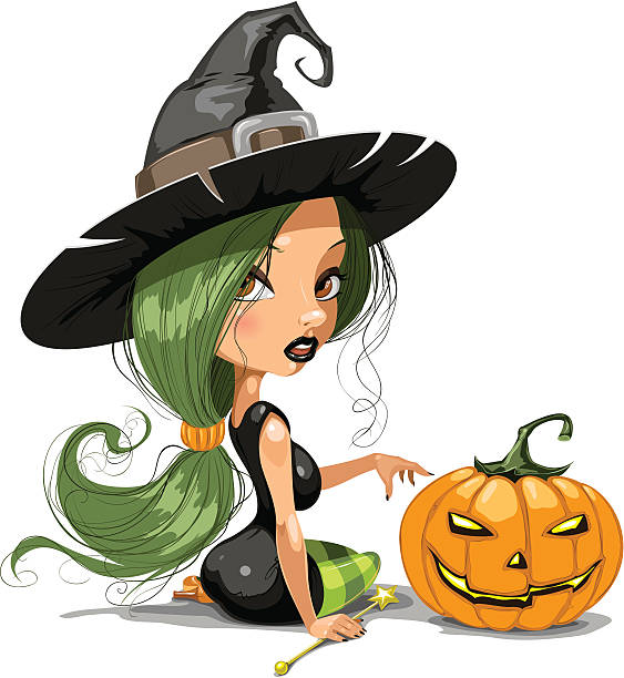 Sorcière d'Halloween - Illustration vectorielle