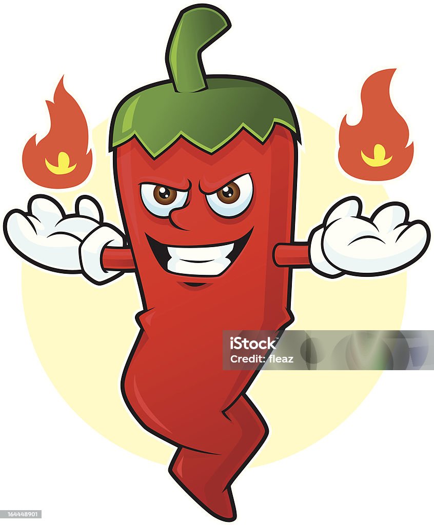Chili na ogień - Grafika wektorowa royalty-free (Gniew)