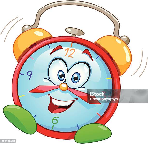 Cartoon Alarm Clock Stock Illustration - Download Image Now - Clock, Cartoon, Smiling