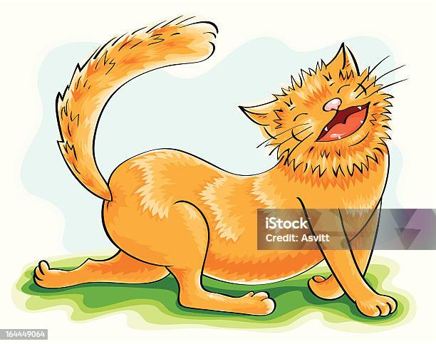 Funny Ginger Cat Stock Illustration - Download Image Now - Animal, Animal Body Part, Animal Foot