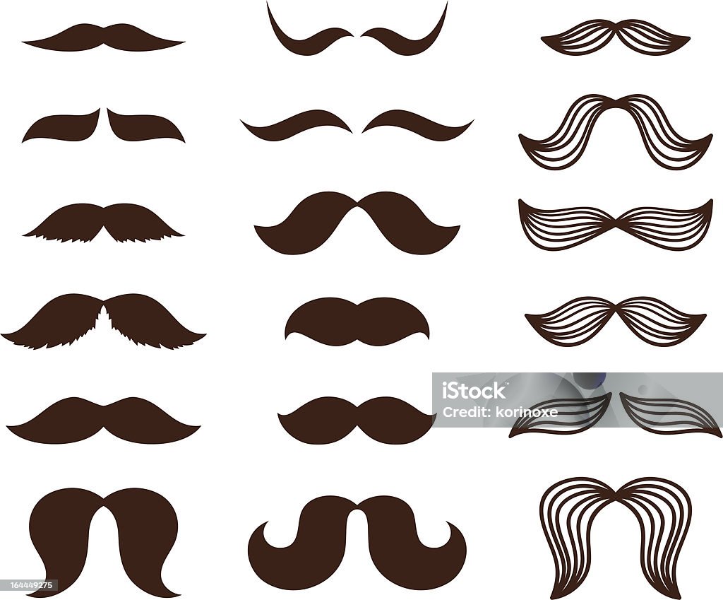 Bigode conjunto - Vetor de Adulto royalty-free