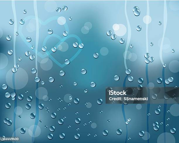 Vetores de Chuva Na Janela e mais imagens de Abstrato - Abstrato, Amor, Azul