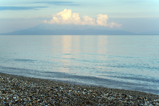Empty coastline  in Halkidiki