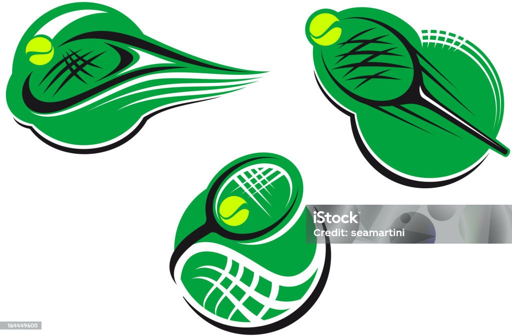 Tennis sports icônes et symboles - clipart vectoriel de Abstrait libre de droits