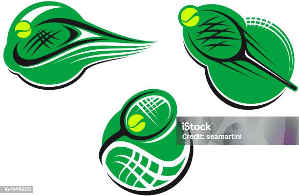 Теннис Спорт Иконки И Символы — стоковая векторная графика и другие изображения на тему Абстрактный - Абстрактный, Бегать, Векторная графика