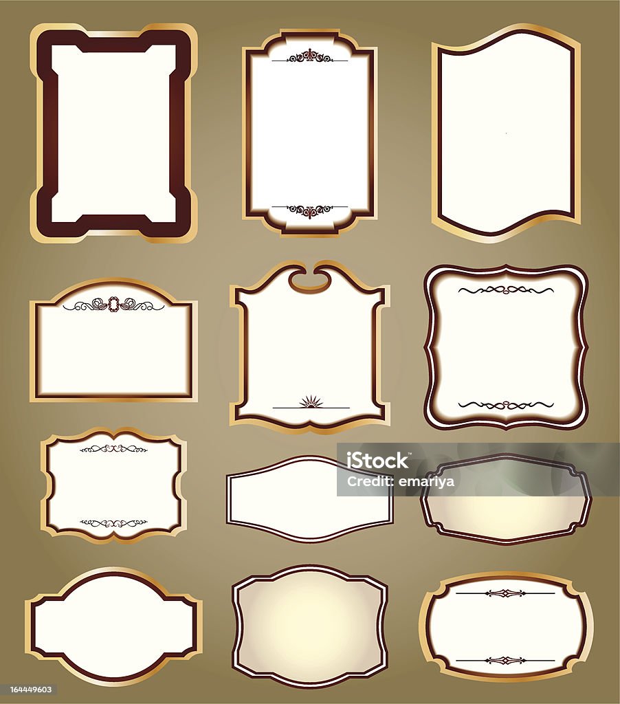 Frame Vector Elements Labels Frames And Calligraphic Elements Vector Set Stock Illustration ...