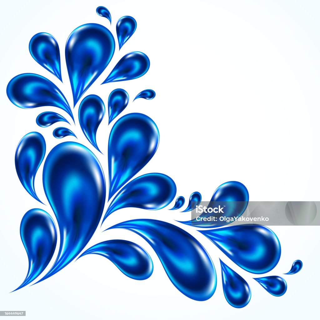 Bleu gouttes d'eau - clipart vectoriel de 2013 libre de droits