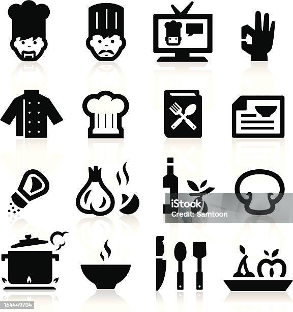Icone Di Chef - Immagini vettoriali stock e altre immagini di Ricetta - Ricetta, Aglio - Alliacee, Antipasto