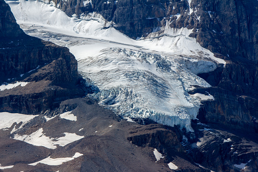 mountain lake against Aletsch Glacier