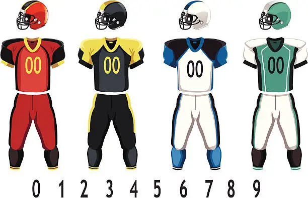 Vector illustration of Football jersey