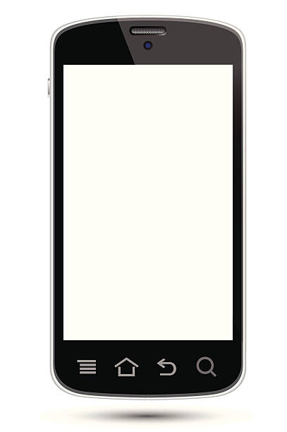 smartphone with isolated screen vector art illustration