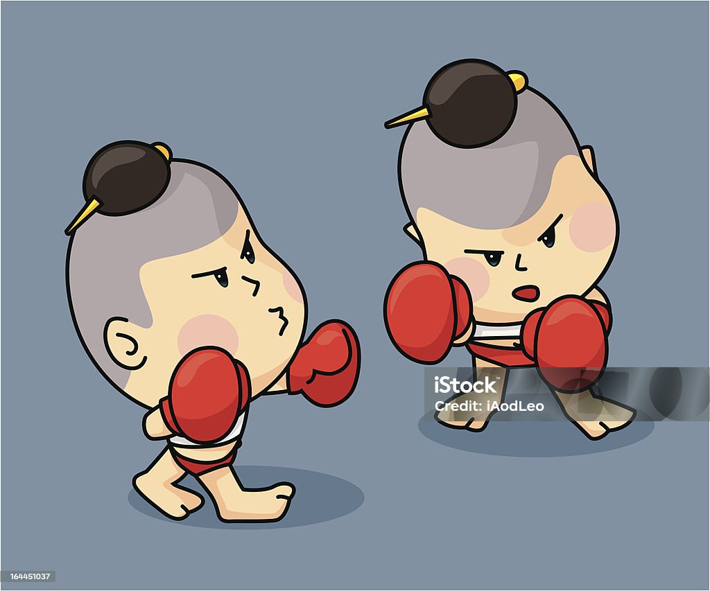 Boxe thailandese - arte vettoriale royalty-free di Adulto