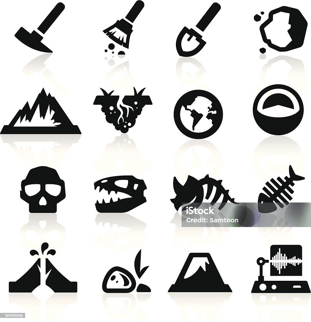 Geology icons "simplified but well drawn Icons, smooth corners no hard edges unless it's required," Icon Symbol stock vector