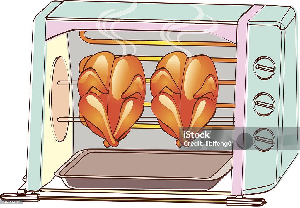 Im Ofen gebratenes Hühnchen - Lizenzfrei Brathähnchen Vektorgrafik