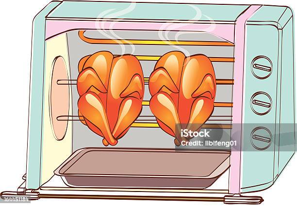 Im Ofen Gebratenes Hühnchen Stock Vektor Art und mehr Bilder von Brathähnchen - Brathähnchen, Ofen, Am Spieß gebraten