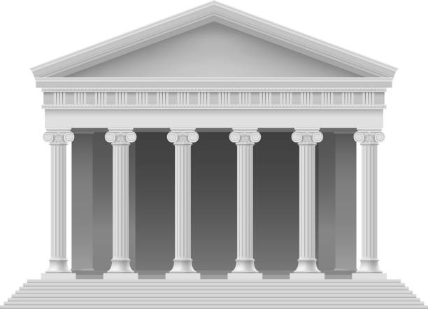 3d model římské budovy kolosea - the-rotunda stock ilustrace