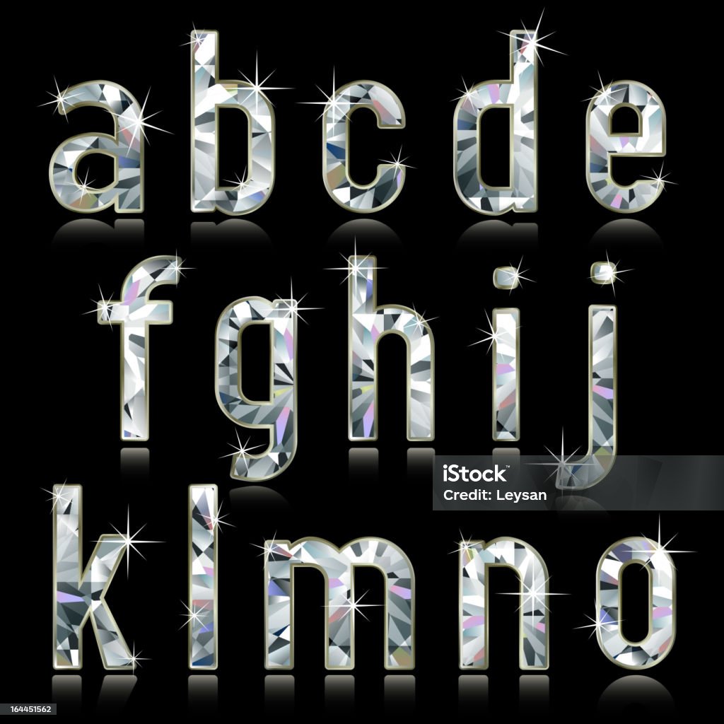 Letterstart Diamond Diamond Inspired Alphabet Letters Stock Illustration - Download Image ...