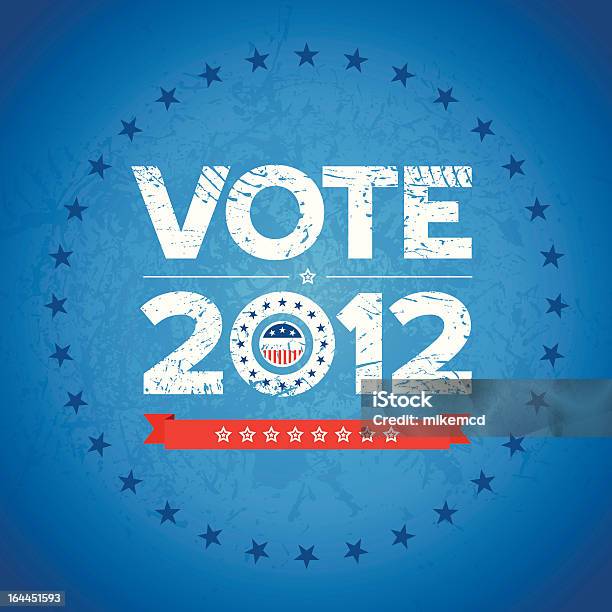 Голосование 2012 Фон — стоковая векторная графика и другие изображения на тему 2012 - 2012, Democratic Party, Американская культура