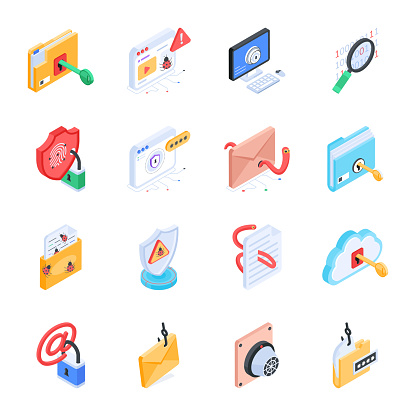 Get high-quality designs for any digital media platform with our pack of animated cybersecurity icons!