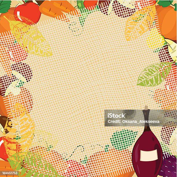 Рамка С Осенний Овощи И Листья — стоковая векторная графика и другие изображения на тему Абстрактный - Абстрактный, Бутылочная тыква, Вегетарианское питание