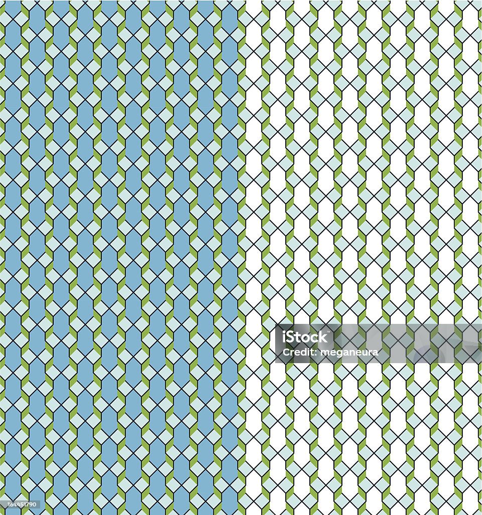 Geometrische Nahtlose Muster mit Farbe Varianten - Lizenzfrei 1960-1969 Vektorgrafik