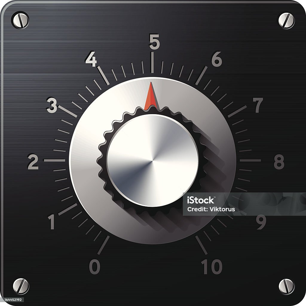 Regulador analógico de interfaz de control, vector - arte vectorial de Acero libre de derechos