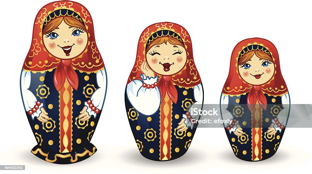 Rosyjski lalki Matrioshka - Grafika wektorowa royalty-free (Matrioszka)