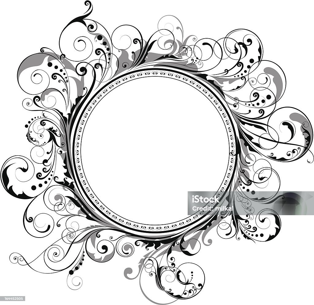 Cadre cercle swirl - clipart vectoriel de Abstrait libre de droits